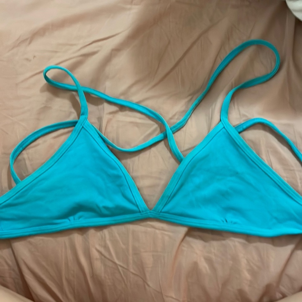 teal jolyn triangle top